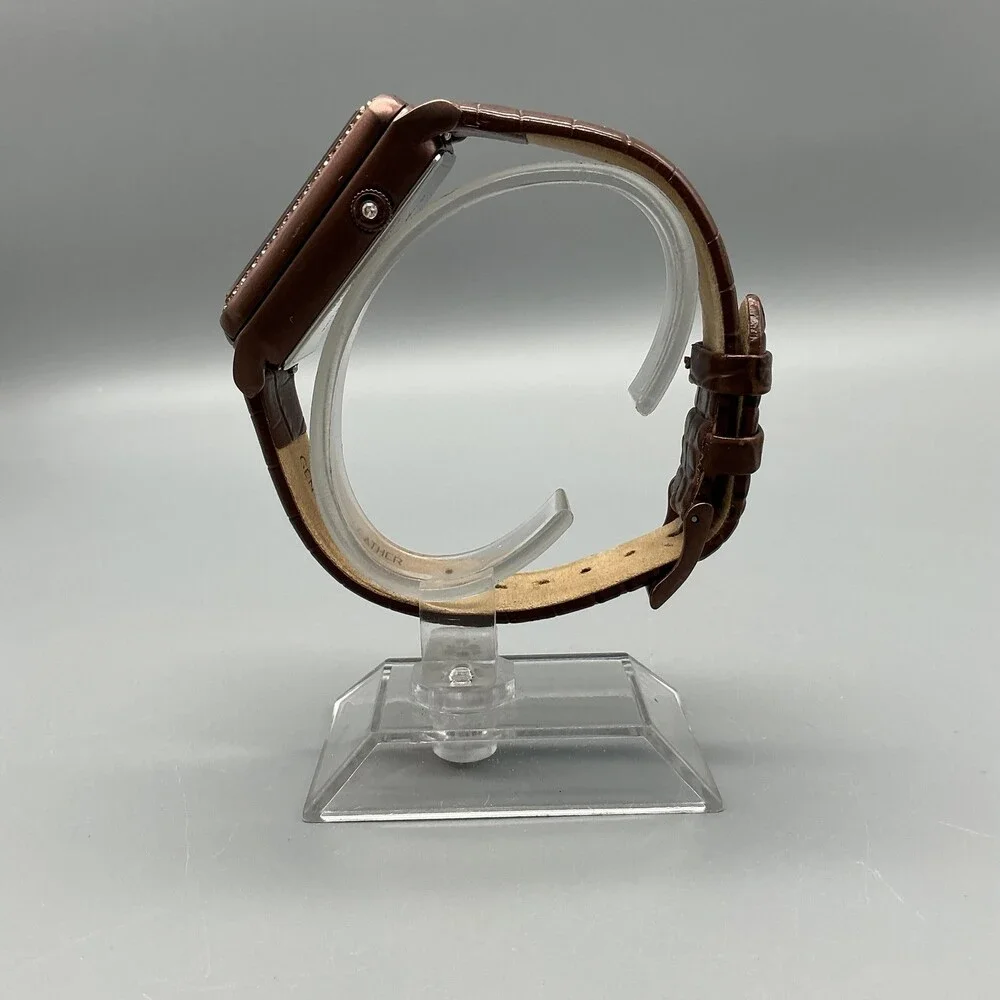 Origami Owl Womens Watch 24mm Chocolate Living Story Teller Crystals New Battery - Picture 3 of 15